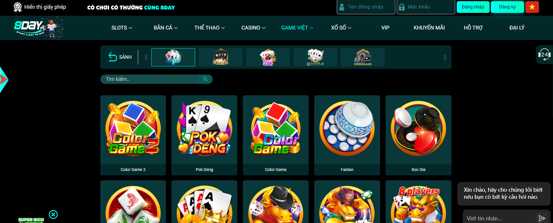 Sảnh casino 8day